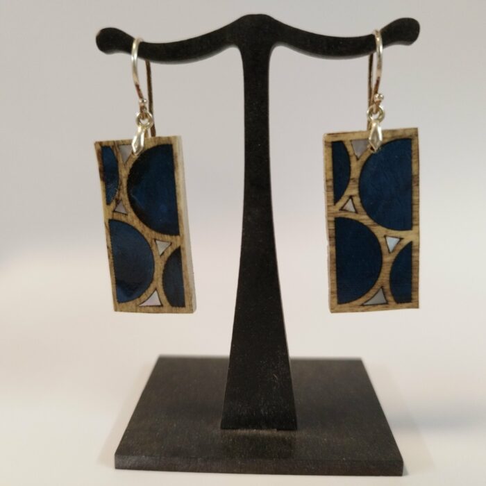 Boucles d'oreilles "Soleil bleu"